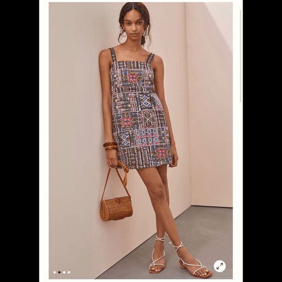 Anthropologie Embroidered Shift Dress - Picture 1 of 7